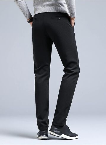 BIANGOD.US.STORE Men's Fall Slim fit Thicken Dress Pant, Business Casual Suit Straight-Leg Pants in Saudi Arabia