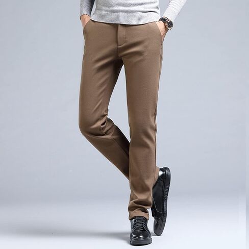 BIANGOD.US.STORE Men's Fall Slim fit Thicken Dress Pant, Business Casual Suit Straight-Leg Pants in Saudi Arabia
