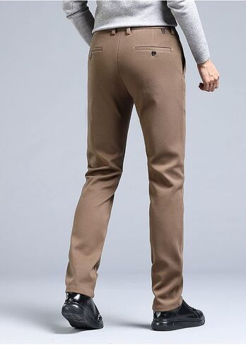 BIANGOD.US.STORE Men's Fall Slim fit Thicken Dress Pant, Business Casual Suit Straight-Leg Pants in Saudi Arabia