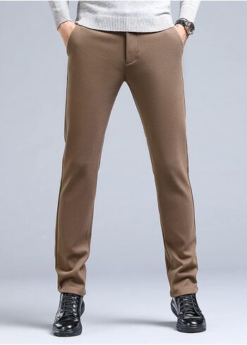 BIANGOD.US.STORE Men's Fall Slim fit Thicken Dress Pant, Business Casual Suit Straight-Leg Pants in Saudi Arabia