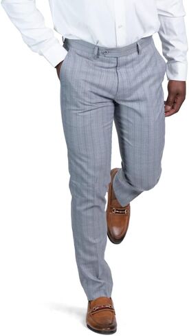 AZAR MAN Slim Fit Slacks Pinstripe Men's Dress Pants 7918 in Kuwait