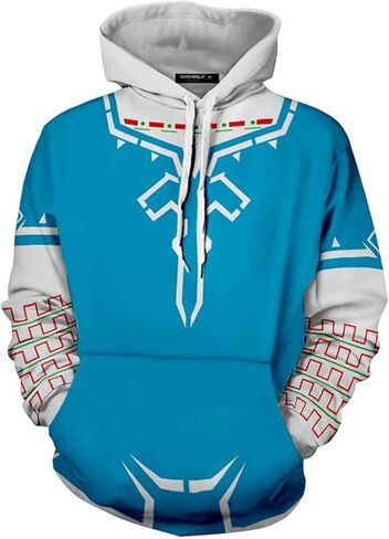 Mens Zelda Hoodies Link Sweatshirt 3D Print Fashion Pullover Majora's Mask Design Hooded Tops in Kuwait