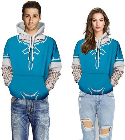 Mens Zelda Hoodies Link Sweatshirt 3D Print Fashion Pullover Majora's Mask Design Hooded Tops in Kuwait