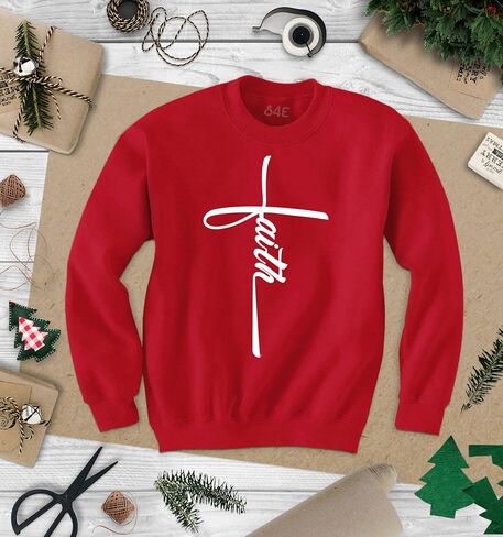 S4E Faith Cross Crewneck Sweatshirt in Saudi Arabia