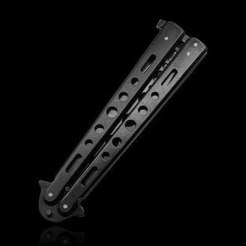 Stainless Steel Beard Comb Men's Hair, Beard and Mustache Styling Comb Steel Practice Training Butterfly Comb (Black) in Saudi Arabia