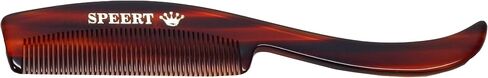 Hand-Made Tortoise Comb | Mustache | All Hair Types: Curly/Straight/Thick/Thin | Hypo-Allergenic Biodegradable Cellulose Acetate | MADE IN SWITZERLAND | 4.65" x 0.83" x 0.28" | #1618 in Saudi Arabia