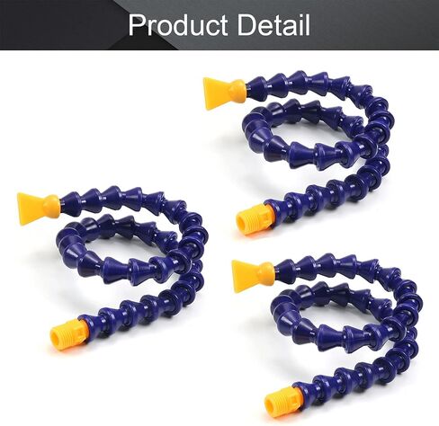 Utoolmart Flexible Coolant Pipe, G1/4 Thread Flat Nozzle Coolant Pipe Hose, 12" Length Adjustable Flexible Cooling Tube, for Lathe Hydraulic Machinery and Water Cooling System, 2 Pcs in Saudi Arabia