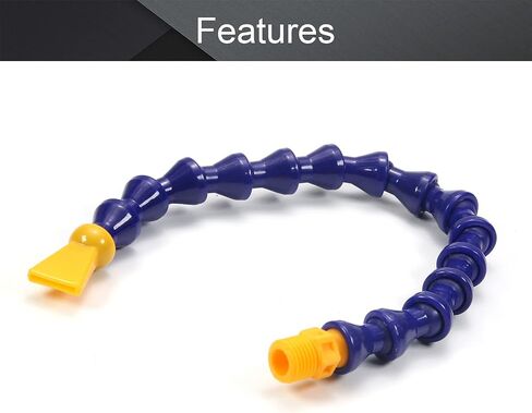 أنبوب تبريد مرن من Utoolmart، خرطوم أنبوب تبريد بفوهة مسطحة G1/4، أنبوب تبريد مرن قابل للتعديل بطول 20 بوصة، للآلات الهيدروليكية للمخرطة ونظام تبريد المياه، 3 قطع in Kuwait