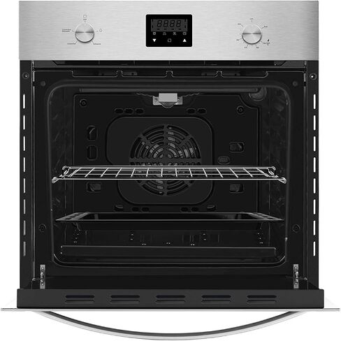 Empava 24 in. 2.3 cu. Ft. Single Gas Wall Oven Bake Broil Rotisserie Functions with Mechanical Controls-Digital Timer-Convection Fan in Stainless Steel, Silver in Saudi Arabia