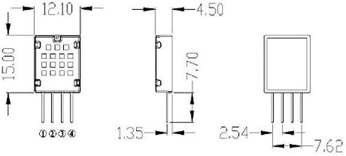 2 pcs lot single bus output digital temperature and humidity sensor I2C AM2320 in Saudi Arabia