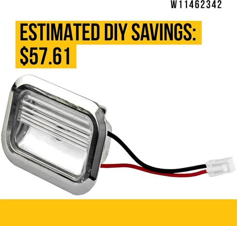 Upgraded W11462342 LED Light Module - Compatible Whirlpool KitchenAid Refrigerator - Replaces AP6989197 W10908166 - Features a Chrome Bezel and White Terminal Block - Easy Home Improvement in Saudi Arabia