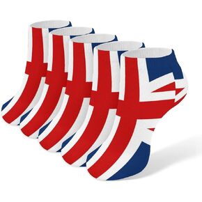 British Flag 5 Pairs Ankle Socks Low-Cut Athletic Running Socks for Men and Women in Saudi Arabia