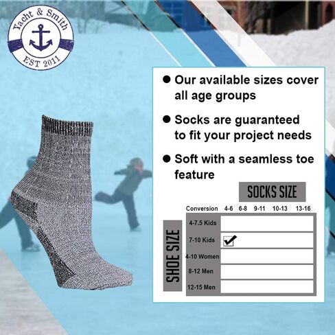 Yacht & Smith Merino Wool Thermal Boot Socks for Hiking, Trail, Hunting, Winter in Saudi Arabia