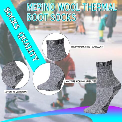 Yacht & Smith Merino Wool Thermal Boot Socks for Hiking, Trail, Hunting, Winter in Saudi Arabia