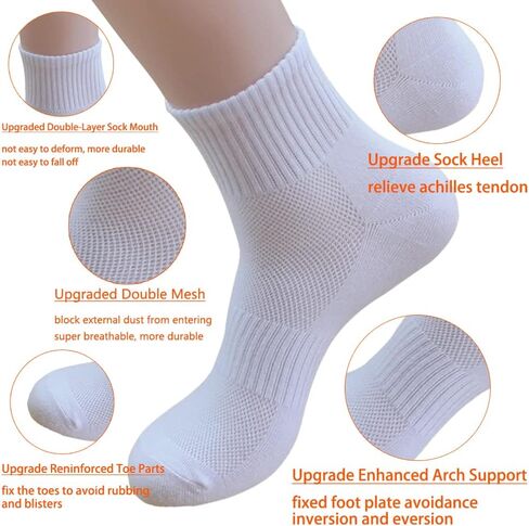 6 Pairs Ankle Quarter Walking Running Athletic Solid Color Cotton Socks Simple Fashion Student Short Sock for Men Women Youth in Kuwait