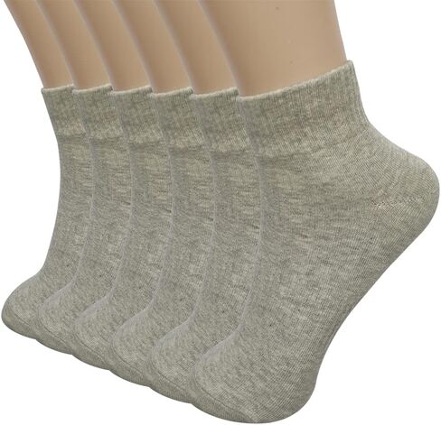 6 Pairs Ankle Quarter Walking Running Athletic Solid Color Cotton Socks Simple Fashion Student Short Sock for Men Women Youth in Kuwait