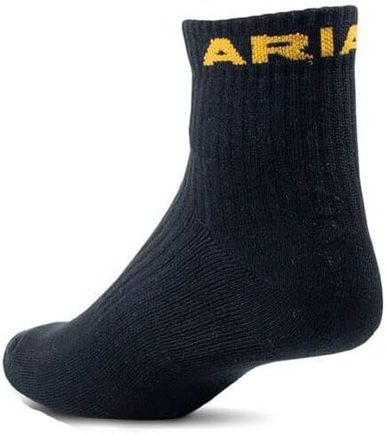ARIAT للجنسين البالغين 3 أزواج حزمة خفيفة الوزن 1/4 طاقم قوس دعم عززت سلس تو رينجسبون القطن جوارب العمل in Kuwait