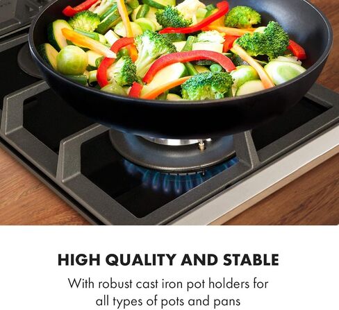 KLARSTEIN Goldflame - Tempered Glass, Gas Cooktop, 2 Burners, 12 Inches Elegant Gas Stove, Glass Ceramic, Natural/Propane Gas, Automatic Switch-Off, Built in & Self-Sufficient, Black in Saudi Arabia