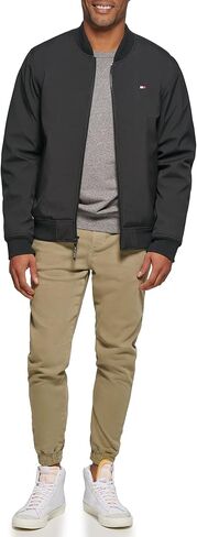 Tommy Hilfiger Men's Lightweight Varsity Rib Knit Bomber Jacket in Saudi Arabia