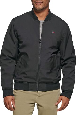 Tommy Hilfiger Men's Lightweight Varsity Rib Knit Bomber Jacket in Saudi Arabia