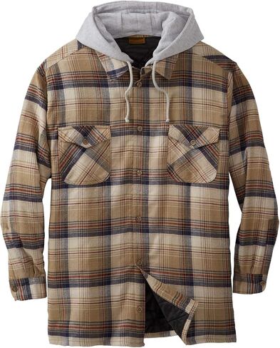 Boulder Creek by KingSize Men's Big & Tall ™ Removable Hood Shirt Jacket in Kuwait