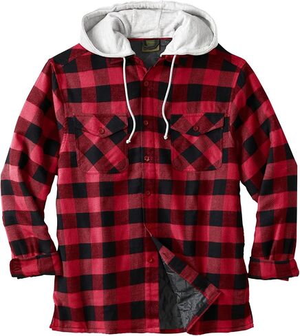 Boulder Creek by KingSize Men's Big & Tall ™ Removable Hood Shirt Jacket in Kuwait
