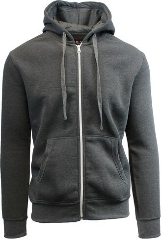 Galaxy By Harvic Mens Full Zip Fleece Hooded Sweatshirt in Kuwait