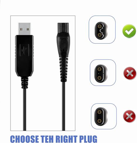 CJP-Geek 15v 4ft USB Power Charging Charger Cable Cord Lead Replacement for Philips Norelco 8170XL 8160XL 8160XLCC Shaver in Kuwait