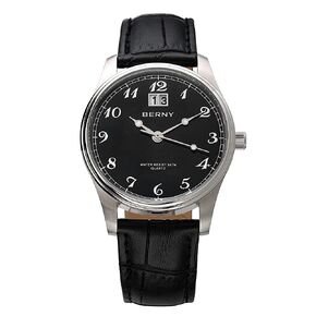 Berny Watches for Men Ultra Thin Japanese Quartz Movement Business Casual Watch Genuine Leather Strap Waterproof Men's Wrist Watches in Kuwait