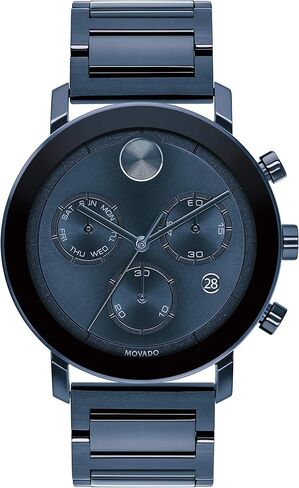Movado Men's Bold Evolution Swiss Quartz Watch with Stainless Steel Link Bracelet, Blue in Saudi Arabia