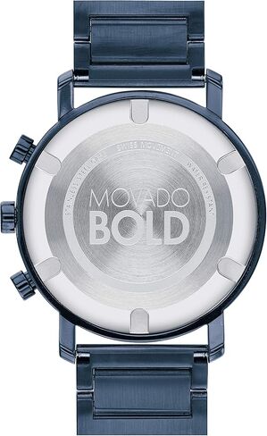 Movado Men's Bold Evolution Swiss Quartz Watch with Stainless Steel Link Bracelet, Blue in Saudi Arabia