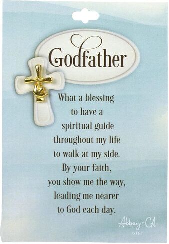 Abbey & CA Gift Gold Godfather Cross Pin W/ Dove in Saudi Arabia
