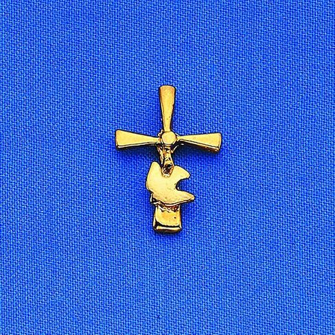 Abbey & CA Gift Gold Godfather Cross Pin W/ Dove in Saudi Arabia