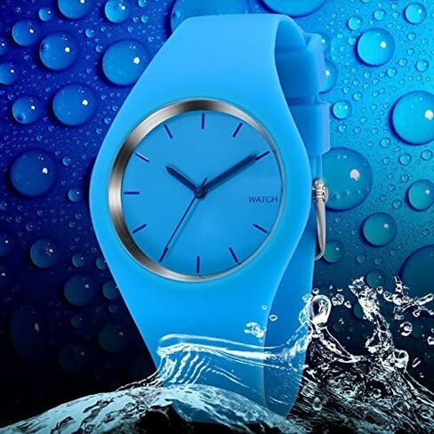 Gosasa Casual Simple Style Silicone Strap Women Men Sports Watches 30M Waterproof in Kuwait