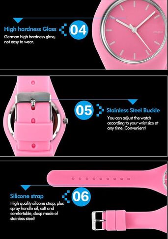 Gosasa Casual Simple Style Silicone Strap Women Men Sports Watches 30M Waterproof in Kuwait