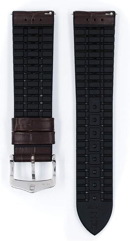 Hirsch George Embossed Calf Leather Watch Strap - 20mm, 22mm, 24mm - Black, Blue, Brown, Golden Brown - Quick Release Performance Watch Band in Saudi Arabia