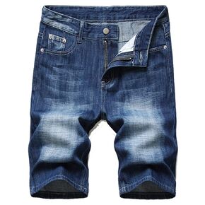 شورت جينز رجالي من FHQueen شورت صيفي من قماش الدنيم بمقاس كلاسيكي كاجوال مع جيوب in Kuwait