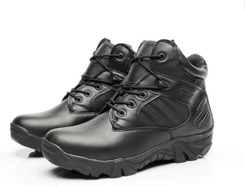 LiliChan Men's Side Zip Duty Work Tactical Boots in Kuwait