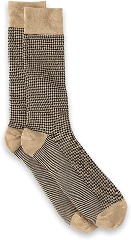 Paul Fredrick Men's Houndstooth Cotton Blend Sock in Kuwait