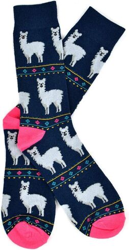 Men's Hipster Alpaca Animal Novelty Trouser and Dress Socks in Saudi Arabia