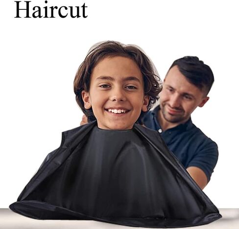 Beard Bib Beard Apron Hair Catcher for Men Shaving & Trimming Clothes, Non-Stick Beard Cape Grooming Cloth, Waterproof, Gifts for Dad Husband Includes Wooden Pocket Beard Comb,1 size Fits All (Black) in Saudi Arabia