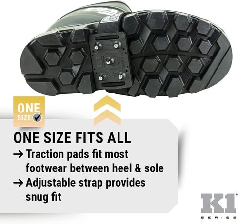 K1 Mid-Sole Ice Cleats - Easily Rotate Traction Cleats for Frequent Indoor/Outdoor Transition, Driving, or Climbing (1 Pair) in Saudi Arabia