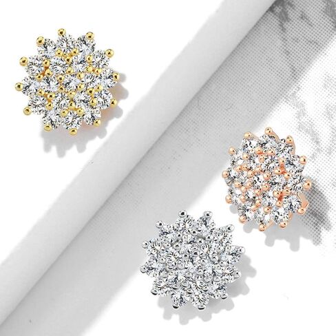Internally Threaded CZ Crystal Paved Sunburst Dermal Anchor Top (Silver Tone) in Saudi Arabia