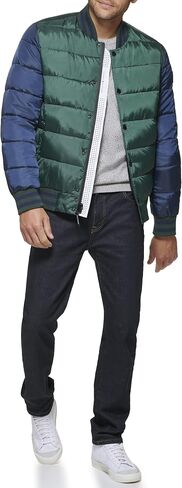 Tommy Hilfiger Men's Quilted Varsity Puffer Bomber in Saudi Arabia