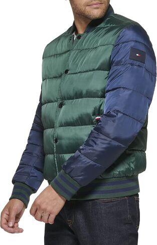 Tommy Hilfiger Men's Quilted Varsity Puffer Bomber in Saudi Arabia