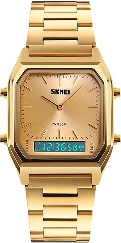 Unisex Wrist Watch, Waterproof Military Analog Digital Watches with LED Multi Time Chronograph, Stainless Steel Business Watches for Men in Saudi Arabia