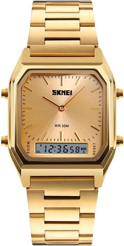 Unisex Wrist Watch, Waterproof Military Analog Digital Watches with LED Multi Time Chronograph, Stainless Steel Business Watches for Men in Saudi Arabia