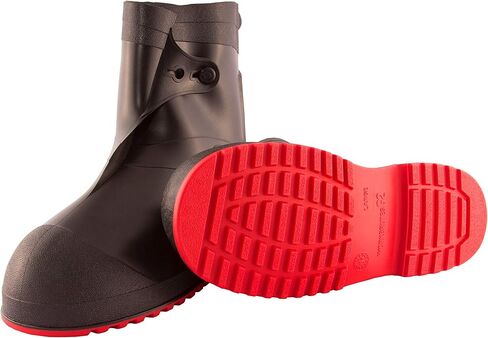 TINGLEY-45821.XL Workbrutes G2 - PVC Overshoe - 10" Ht. - Black Upper - Red Sole - Cleated Outsole in Saudi Arabia
