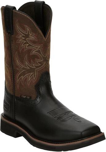 JUSTIN ORIGINAL WORKBOOTS Western Boot,10,EE,Black,Composite,PR in Saudi Arabia