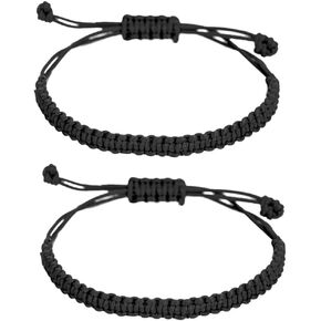 kelistom Handmade Buddhist String Bracelets for Women Men Boys Girls, Tibetan Adjustable Woven Rope Bracelet for Protection and Luck, Red and Black, 2or 6 pcs/set in Saudi Arabia